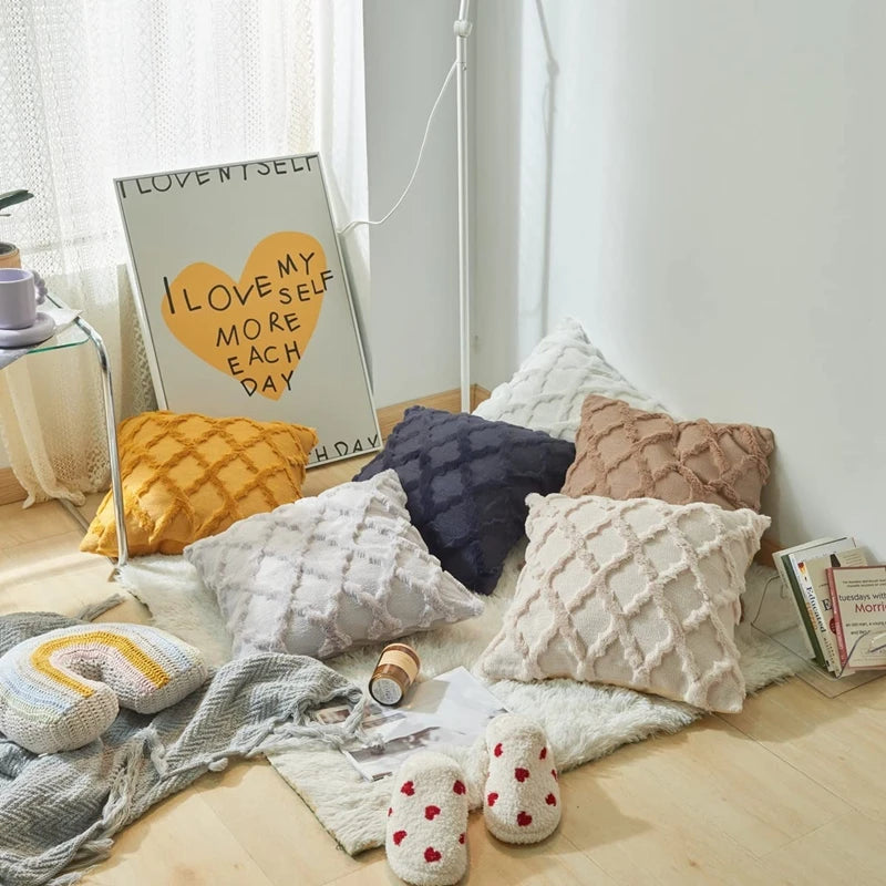 Faux Fur Luxury Plush Throw Pillowcase – Soft Decorative Cushion Cover, Multiple Colors & Sizes