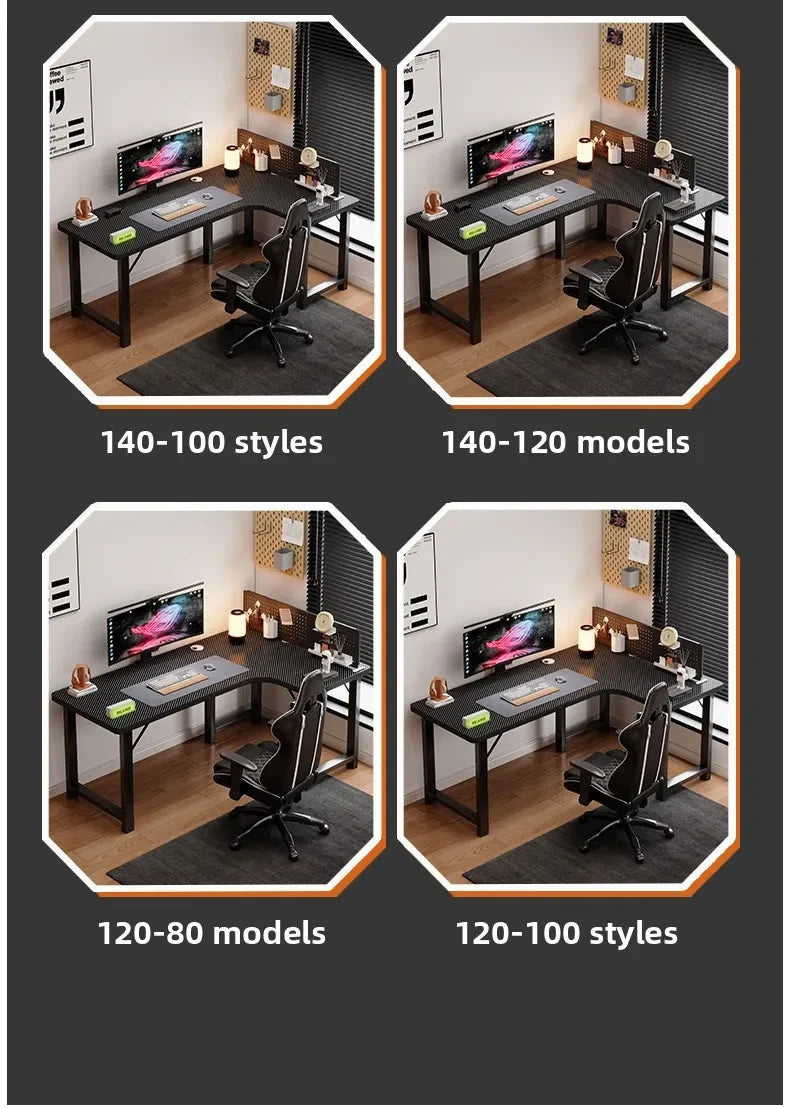 L-Shaped Corner Computer Desk — Home Office Study Table & E-Sports Gaming Desk