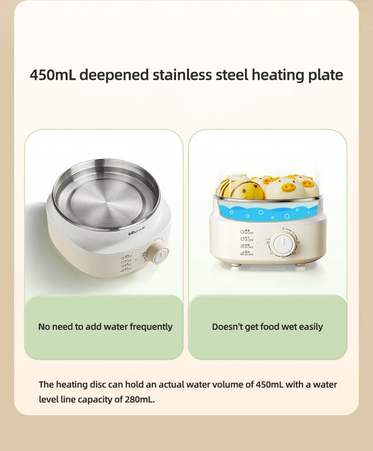 360W Electric Egg Cooker with Timer — Multicooker Steamer
