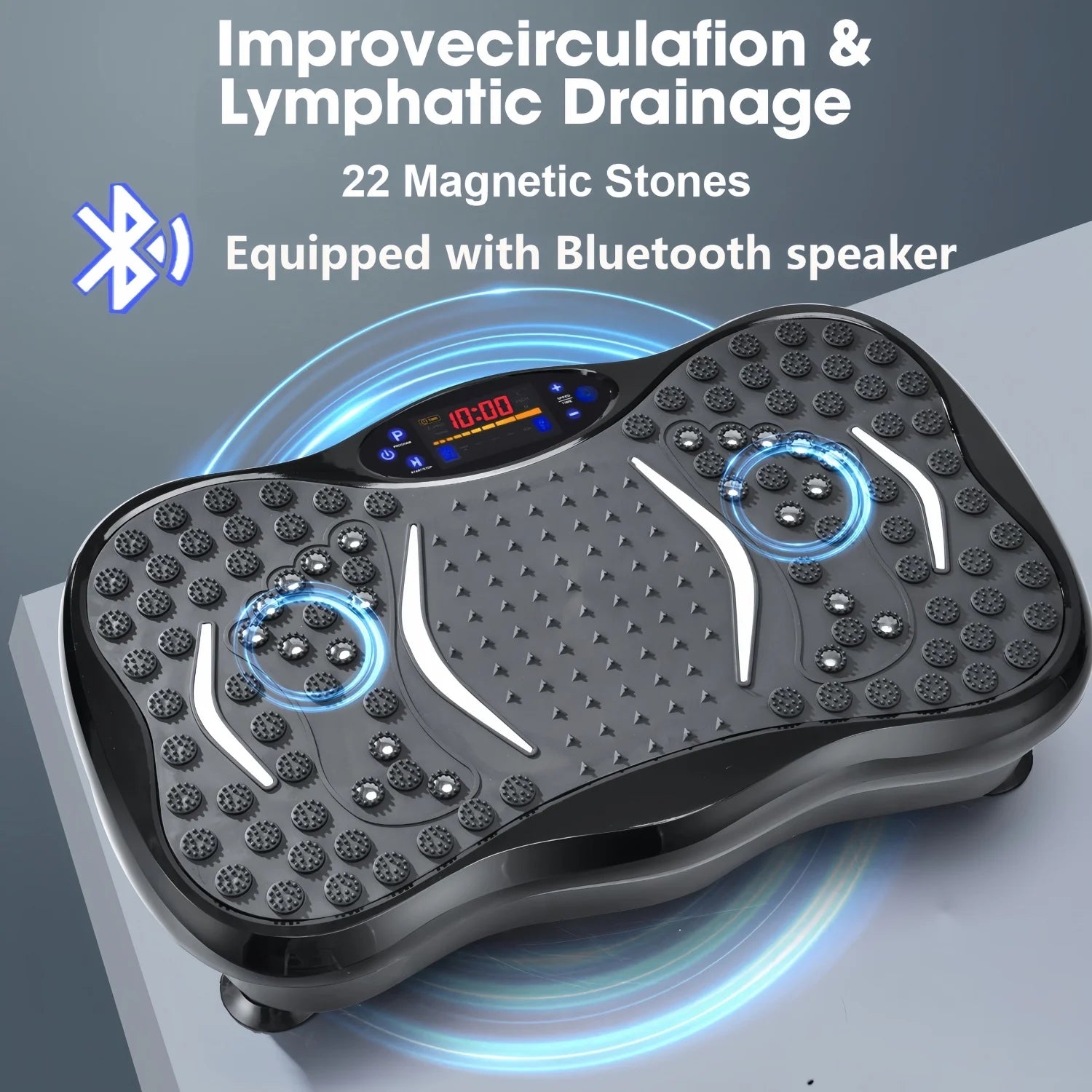 Vibration Plate Fitness Machine with Bluetooth Speaker — Fat Burning Full Body Workout Platform