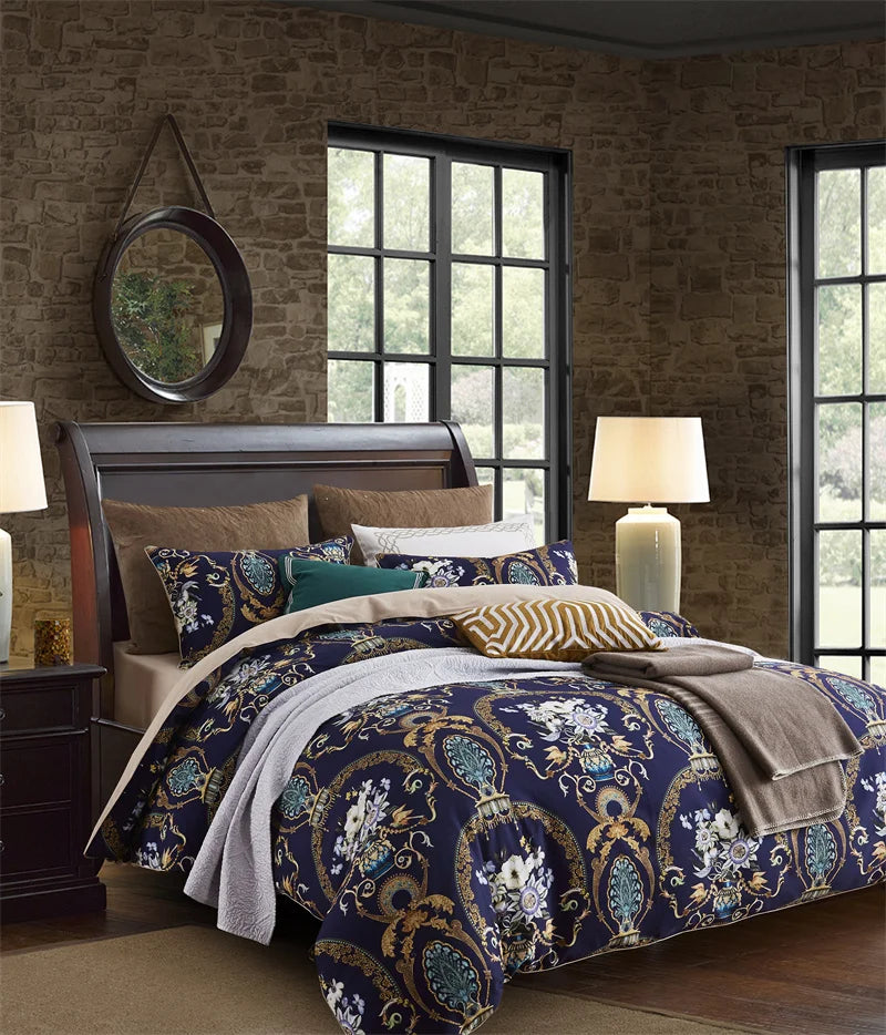 500TC Egyptian Cotton Bedding Set – 4 or 6-Piece Luxury Duvet Cover with Sheet & Pillowcases, 19 Colors