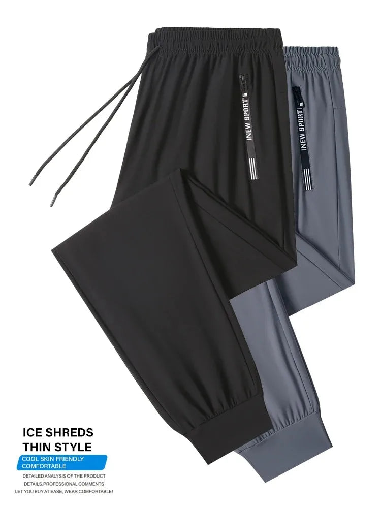 Men's Ice Silk Wide Leg Casual Pants — Lightweight Breathable Trousers