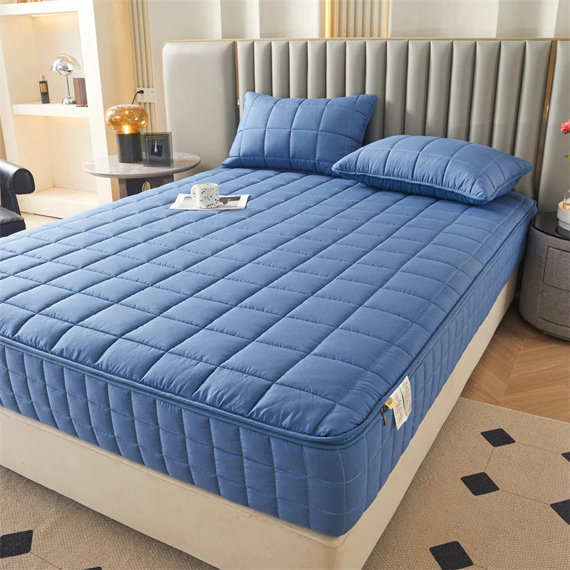 Six-Sided All-Inclusive Mattress Cover with Zipper – Thickened Quilted Protector, Custom Sizes