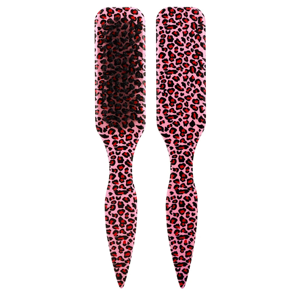 4-Piece Boar Bristle Hair Brush Set – Slick Back, Edge Control & Baby Hair Smoothing