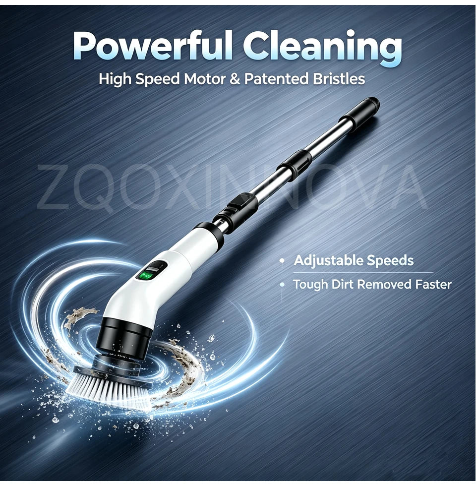 Cordless Household Spin Scrubber – Electric Multipurpose Cleaning Brush for Bathroom, Kitchen & Toilet