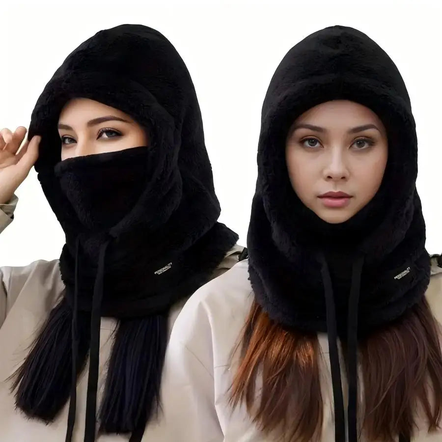 Polar Fleece Balaclava with Adjustable Hood and Neck Cover