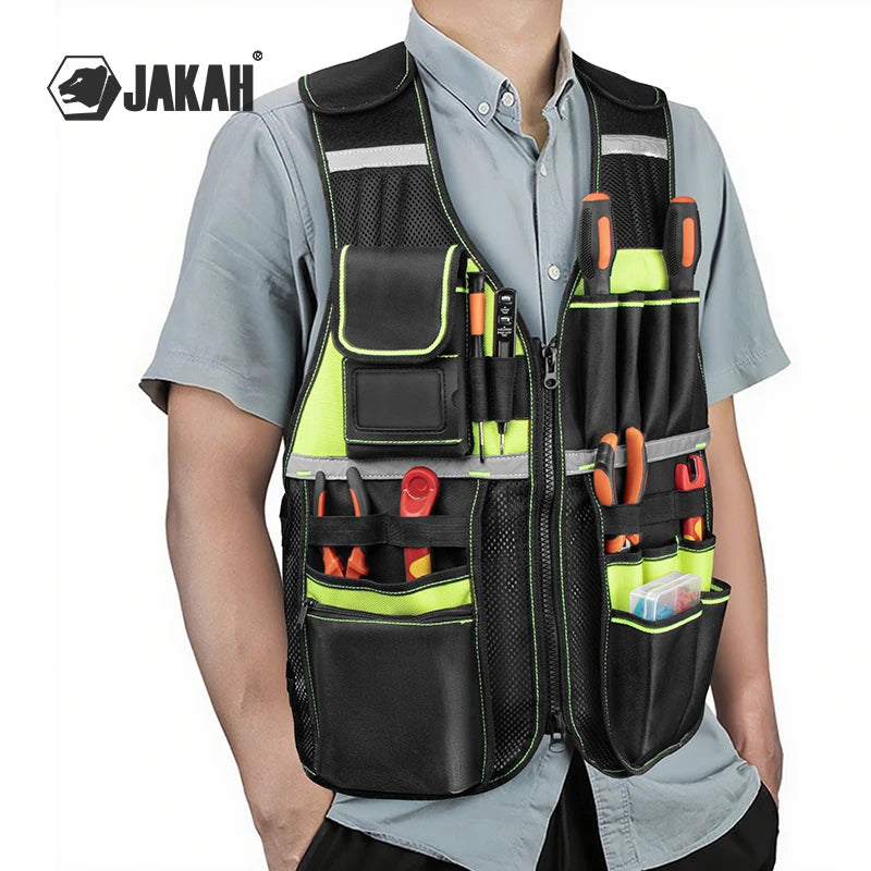 Heavy Duty Tool Vest – Multi-Pocket Work Vest for Electricians