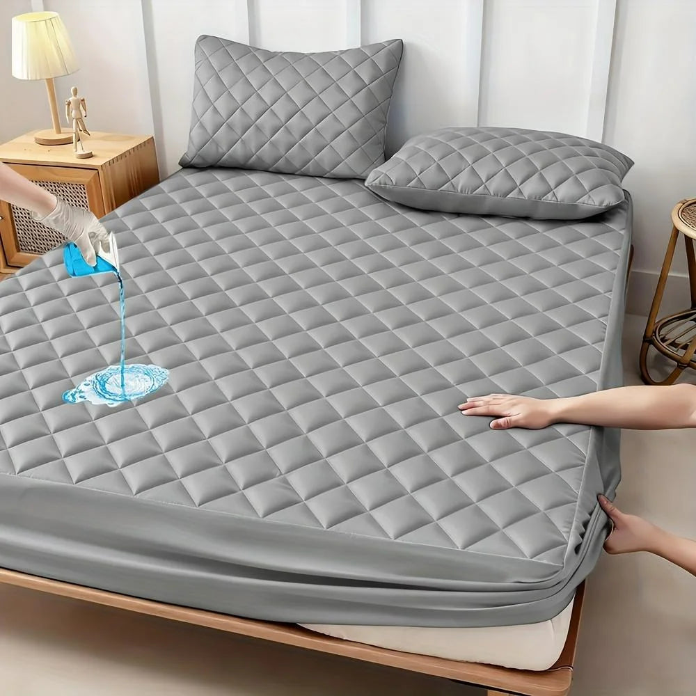 Waterproof Mattress Protector – All-Season Cooling, Breathable, Noiseless, Thickened Mattress Pad Cover