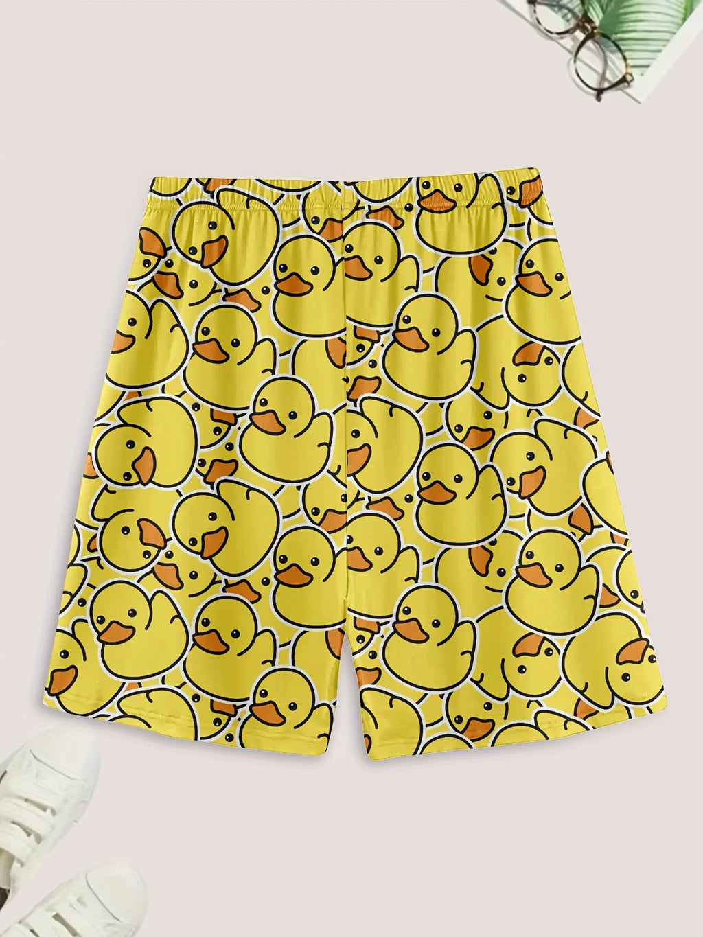 Women's Duck Print Casual Pajamas Set | Shorts & T-Shirt Comfortable Summer Homewear