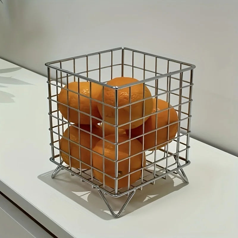 Metal Office Desk Storage Basket — Multi-Functional Shelf & Organizer Basket