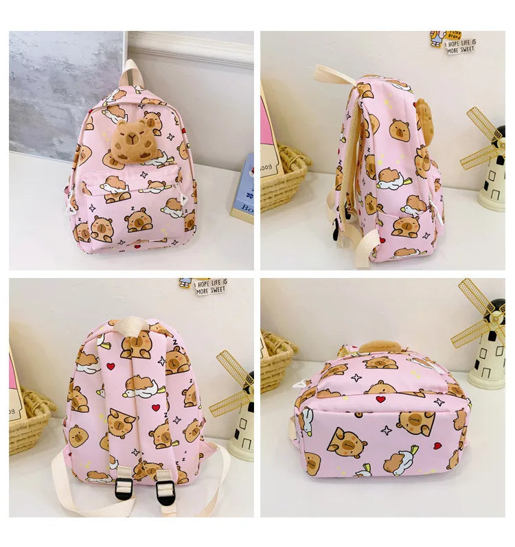 Capybara Backpack – Kids Nylon School Bag