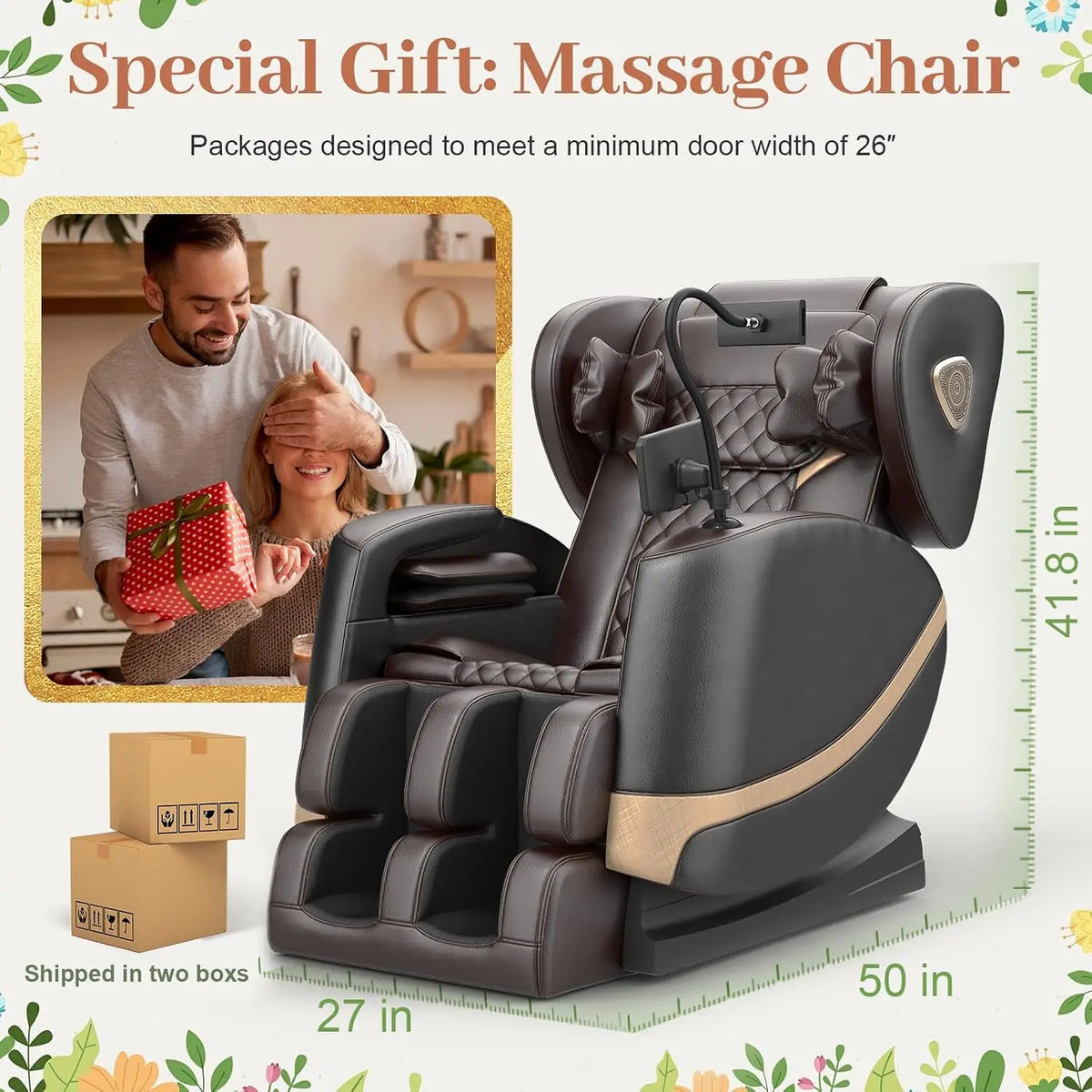 Zero Gravity Massage Chair with Heat & 14 Shiatsu Rollers