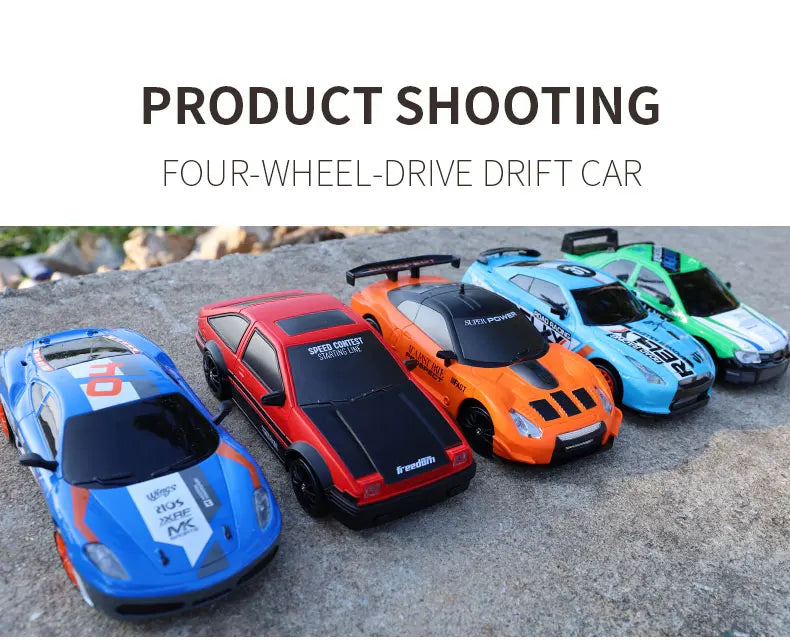 1:24 Scale 4WD RC Drift Car – 20KM/H High Speed LED Racing Vehicle