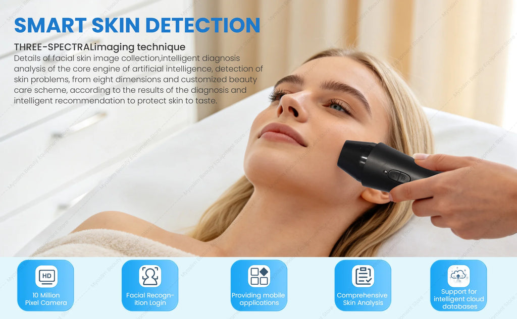 MYOSLIM 7-in-1 Smart Skin Analysis & Beauty Machine – Blackhead Remover, Wrinkle Reduction & Skin Tester