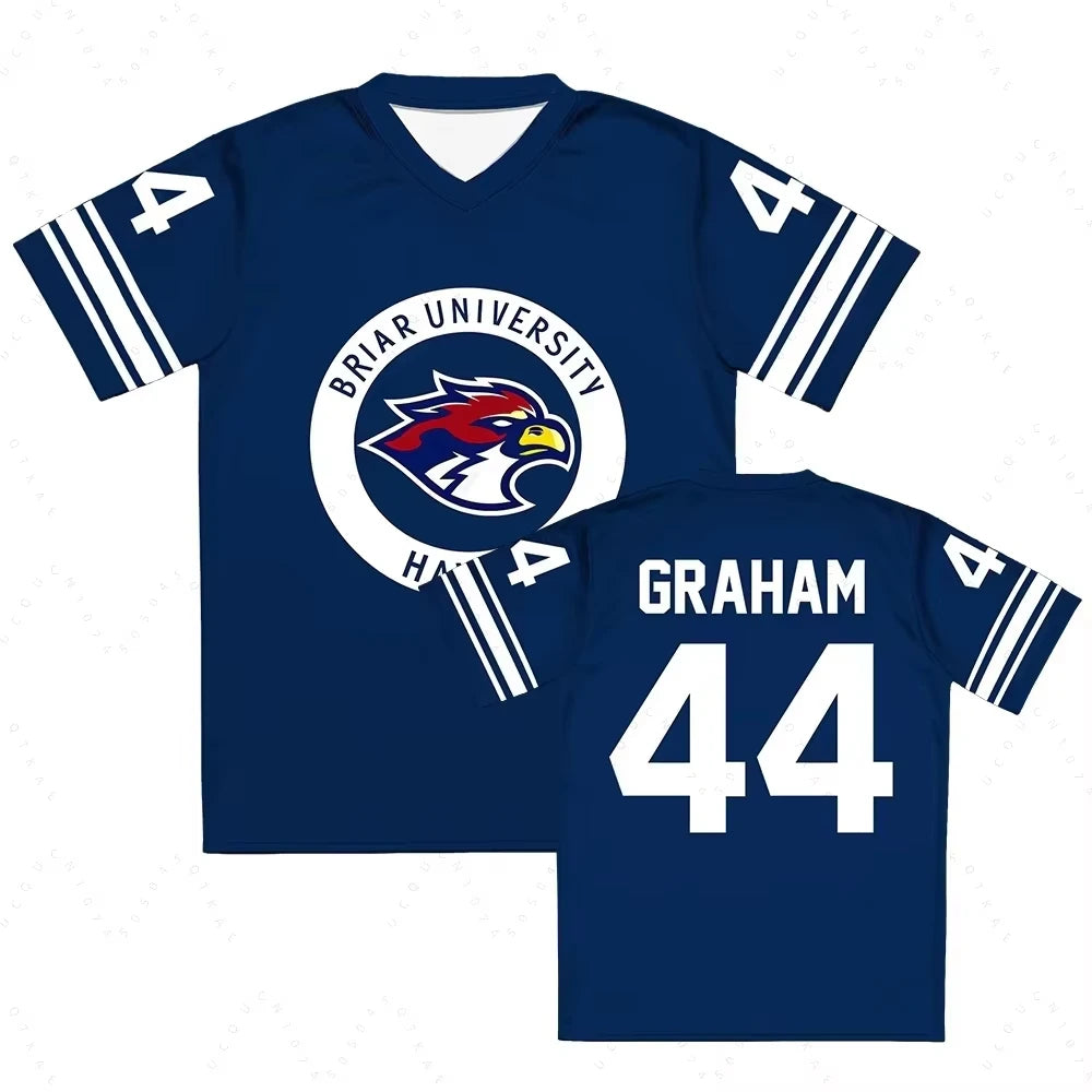Off Campus Briar University Jersey T-Shirt — 3D Print V-Neck Fan Tee