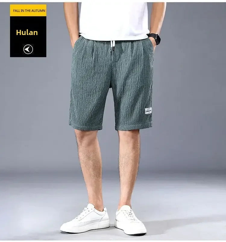 Men's Ice Silk Casual Loose Shorts — Summer Big Pants Comfortable Outerwear