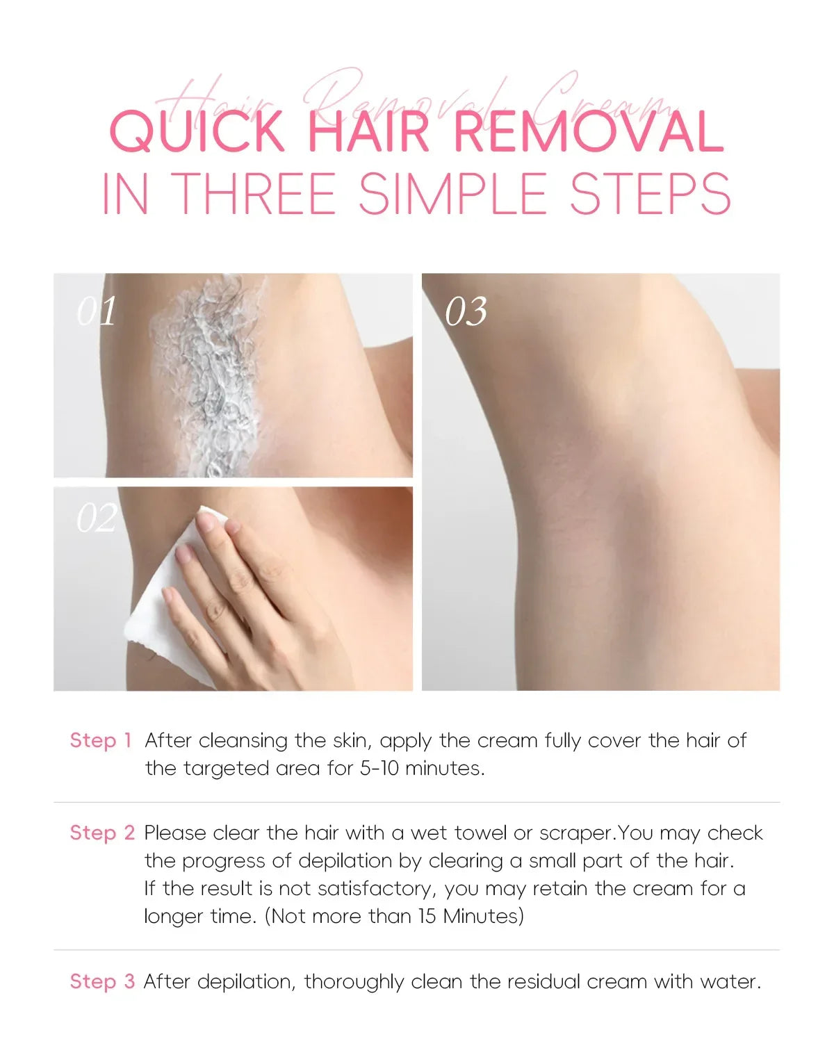 LAIKOU Hair Removal Cream For Men Women Body Intimate Areas Skin Care Moisturizing 50g
