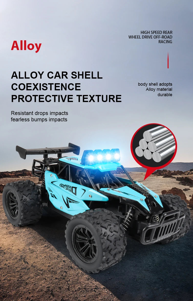 ZWN DK087 1:16 Scale 2WD RC Off-Road Climbing Car with LED Lights – Boys & Girls Gift