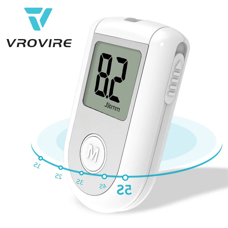 Jitesy Blood Glucose Meter Kit – No Coding, 50 Test Strips & Lancets, 5-Second Results with 500-Reading Memory