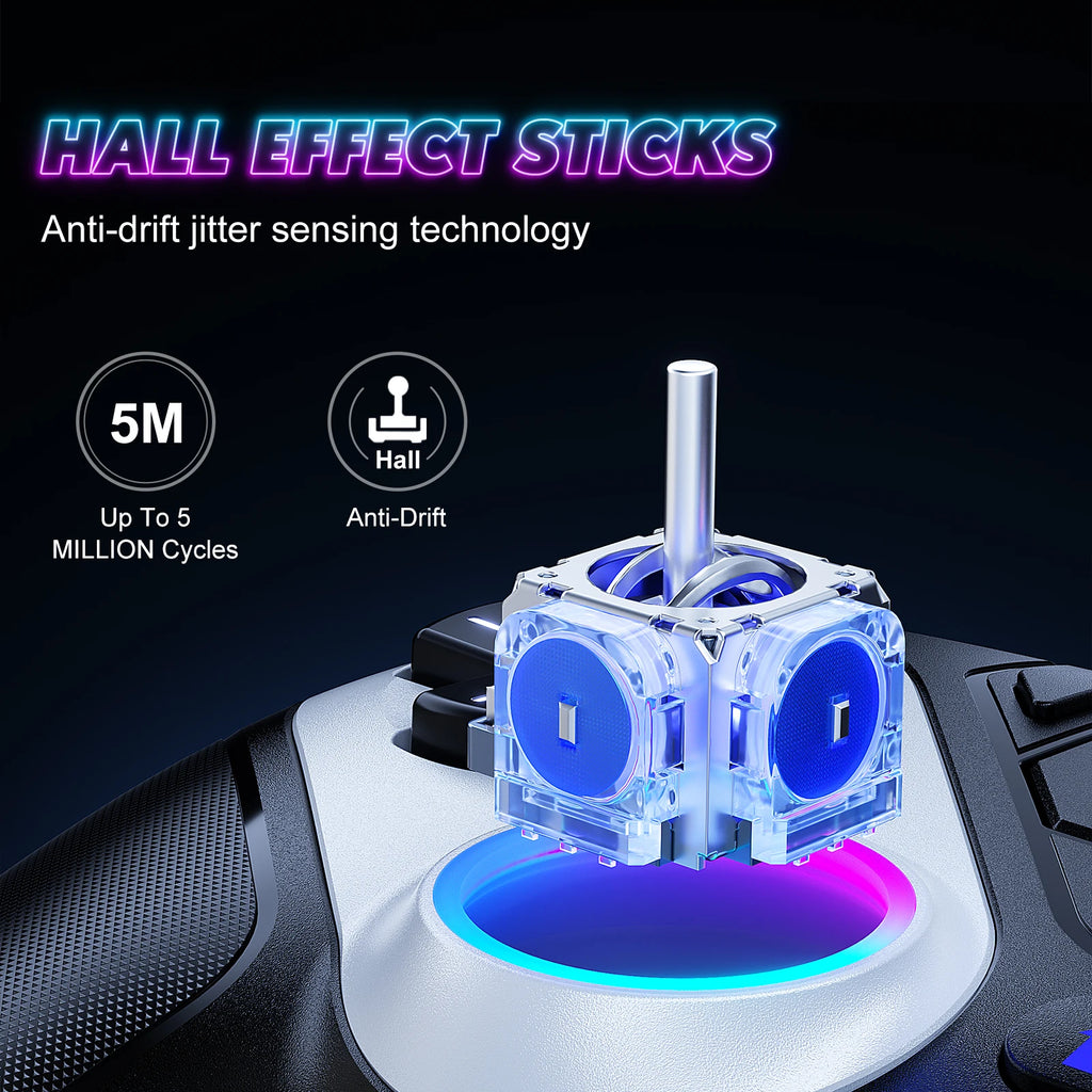 Wireless PS5 Controller – Turbo, Hall Trigger, Touchpad, Vibration & Bluetooth Gamepad