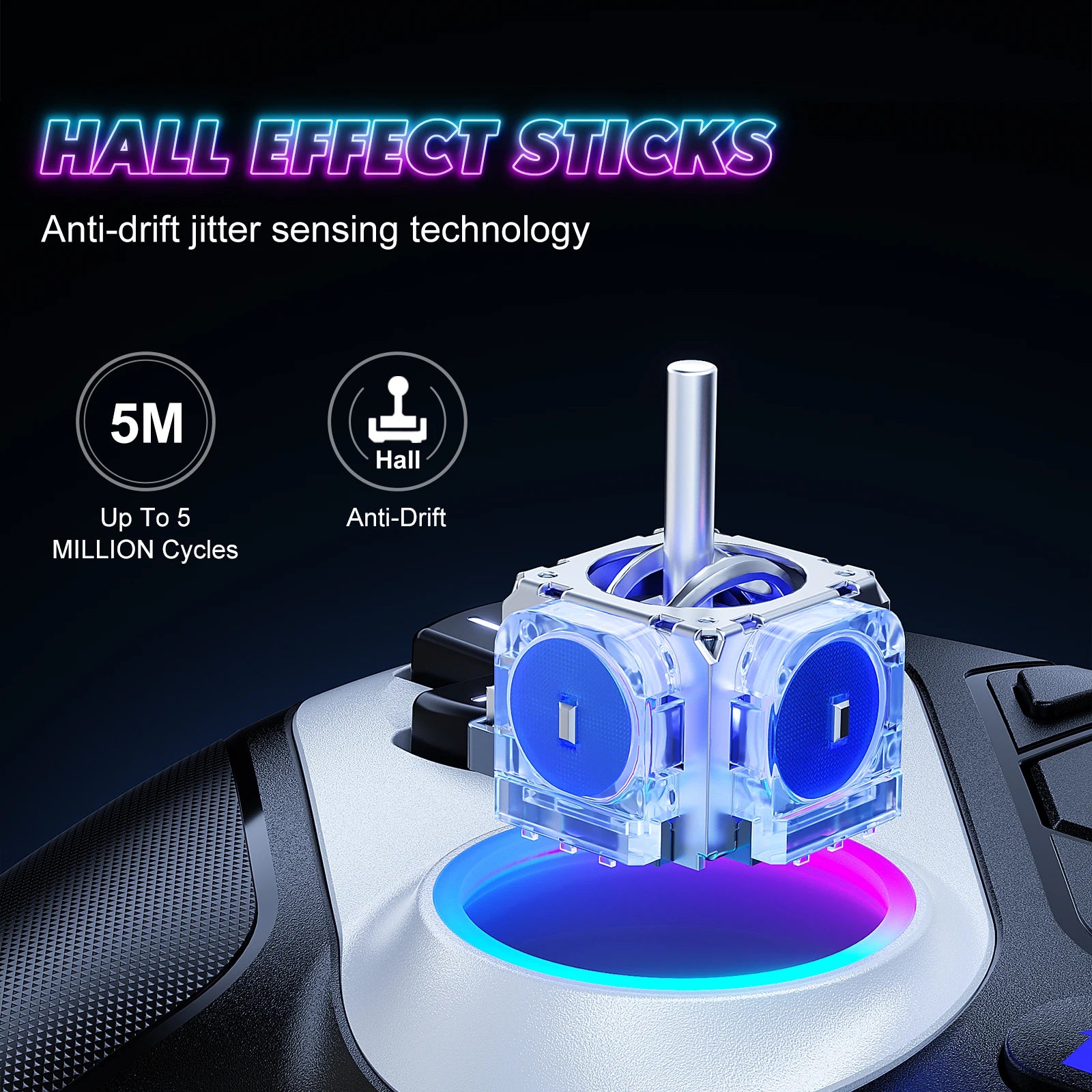 Wireless PS5 Controller – Turbo, Hall Trigger, Touchpad, Vibration & Bluetooth Gamepad