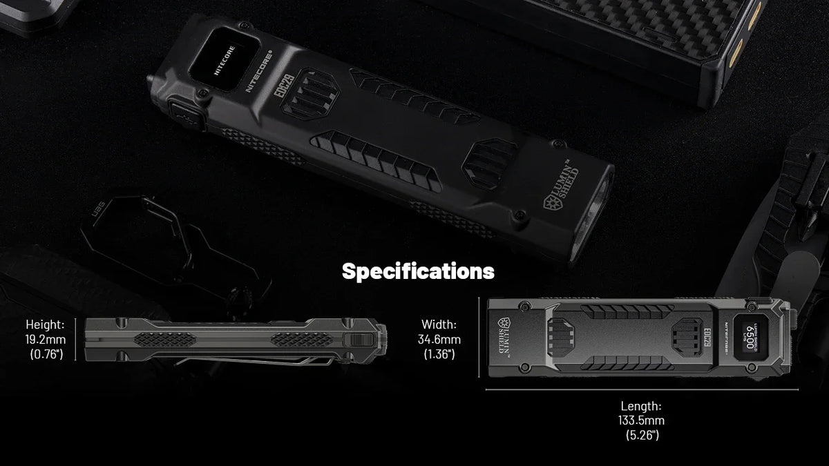 NITECORE EDC29 – 6500 Lumen USB-C Rechargeable EDC Flashlight with OLED Display & 2500mAh Battery
