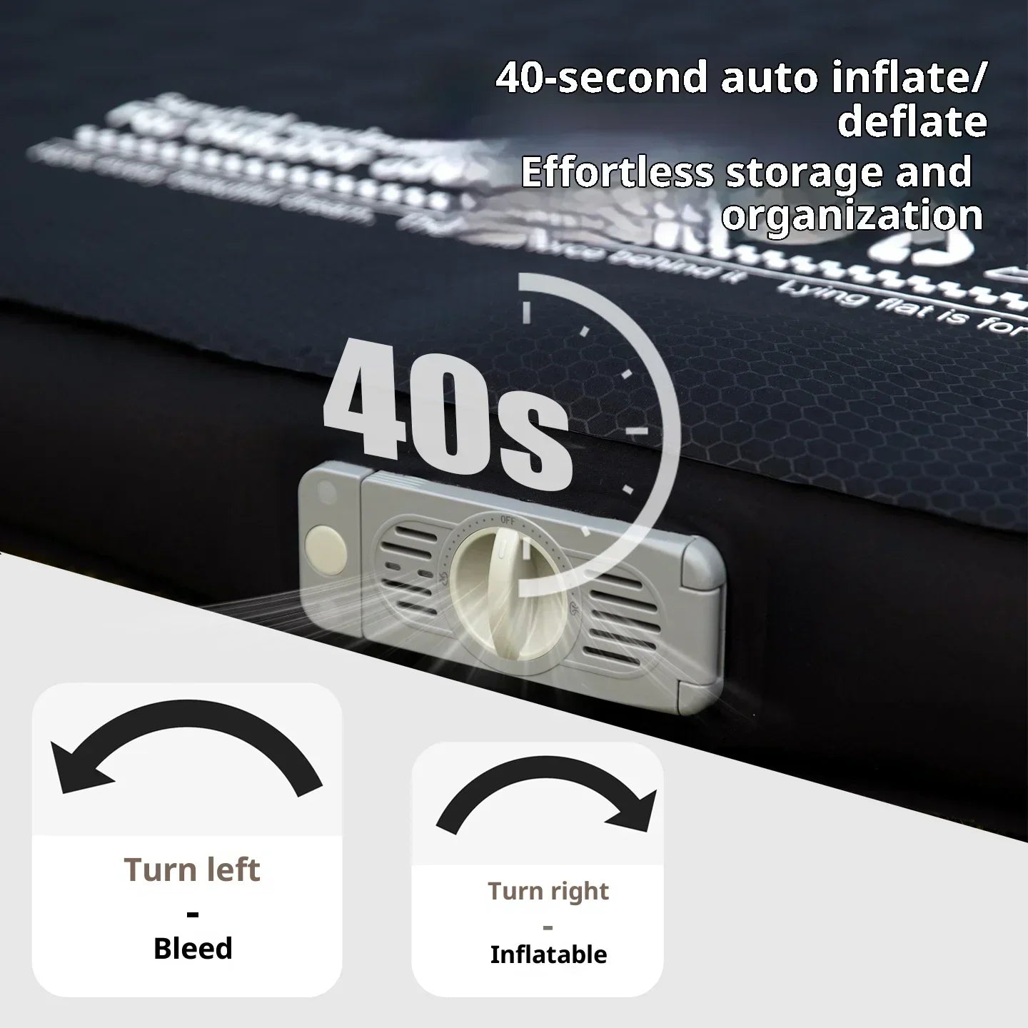 Thickened Sponge Camping Mattress – Portable Outdoor Pad with Integrated Air Pump, Self-Inflating