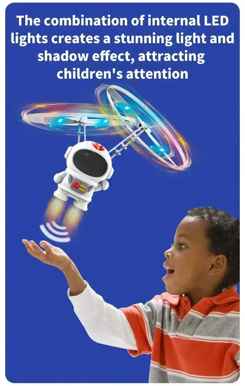 Photoluminescent Astronaut Gyro Flyer – Levitating Tether Retrieval Spacecraft Sensory Toy