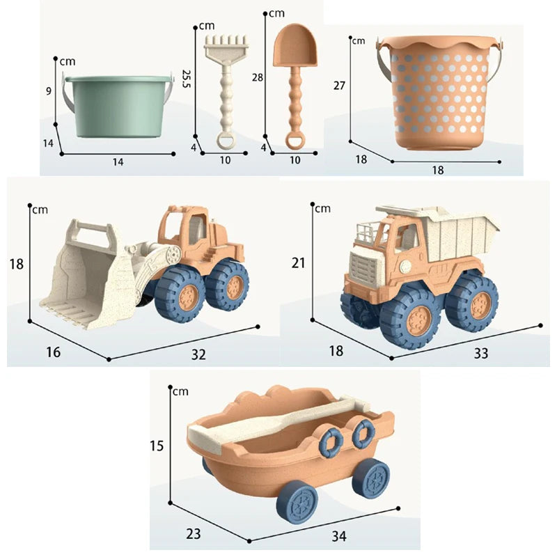 Beach Sand Excavator Toy Set – Digging Truck & Sand Tool Kit for Kids