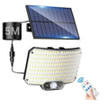 Solar Motion Sensor LED Garden Wall Lamp — 234 LEDs, IP65 Waterproof, 3 Modes with Remote (12-Month Warranty)