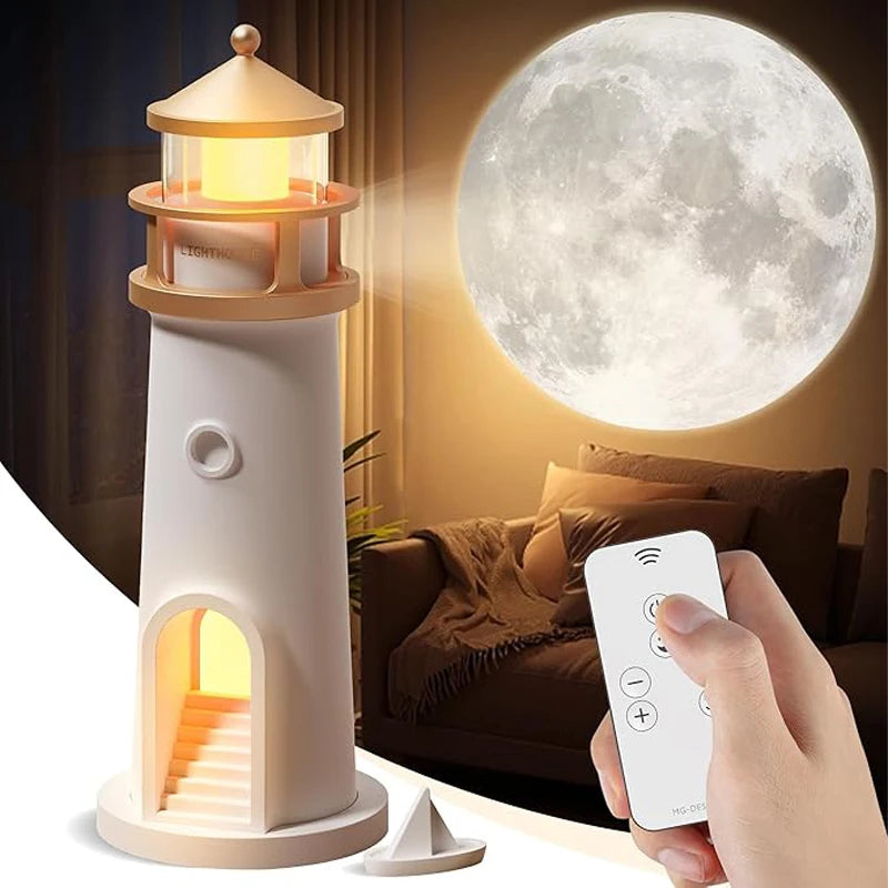 Moon Projection Lamp – Sensor, Remote & Speaker Options