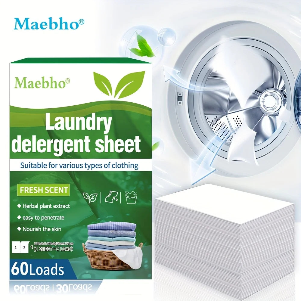 Big Clean in a Small Package — Concentrated Laundry Tablets | 30 Sheets, Fresh Scent, Zero Waste, Sensitive Skin Safe