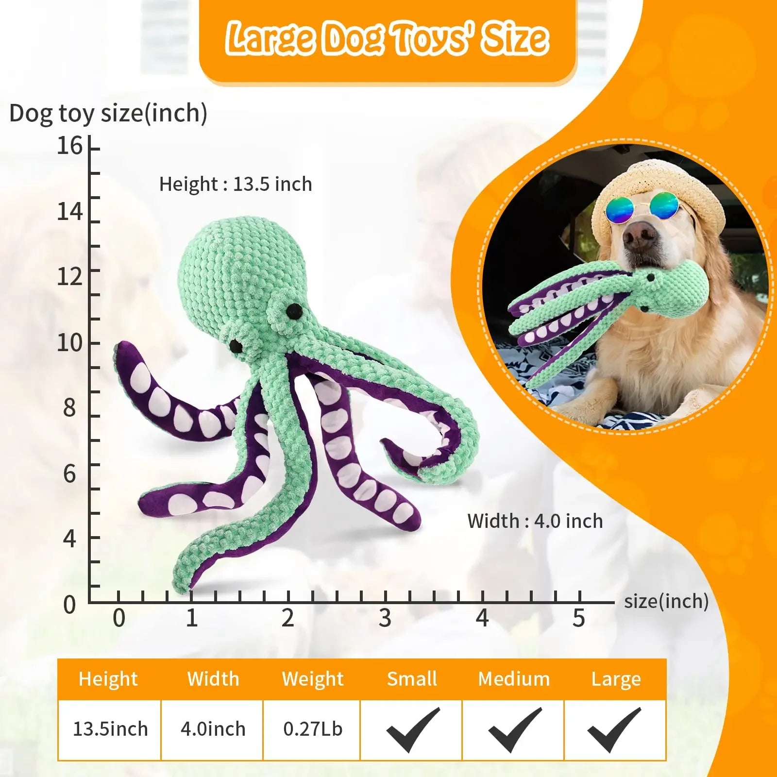 Octopus Shell Squeaky Chew Toy for Dogs & Cats