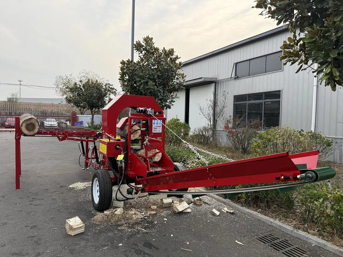 45-Ton Hydraulic Firewood Processor – Heavy Duty Log Splitter & Cutting Machine