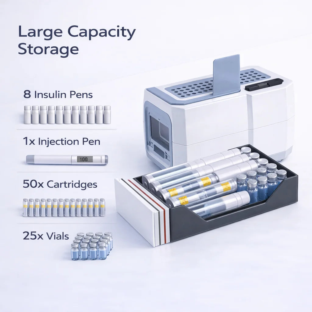 16800mAh Portable Insulin Cooler Case — Mini Medicine Refrigerator 0-18°C USB Charging Travel Cooling Box