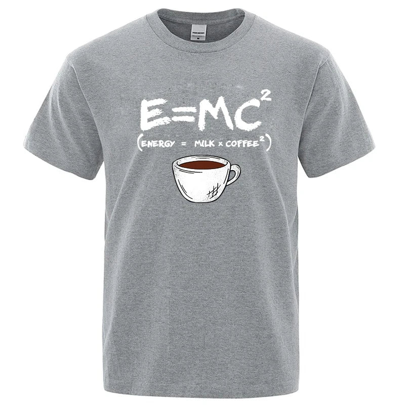 Men's Funny Energy Print Cotton T-Shirt — Humorous Graphic Tee