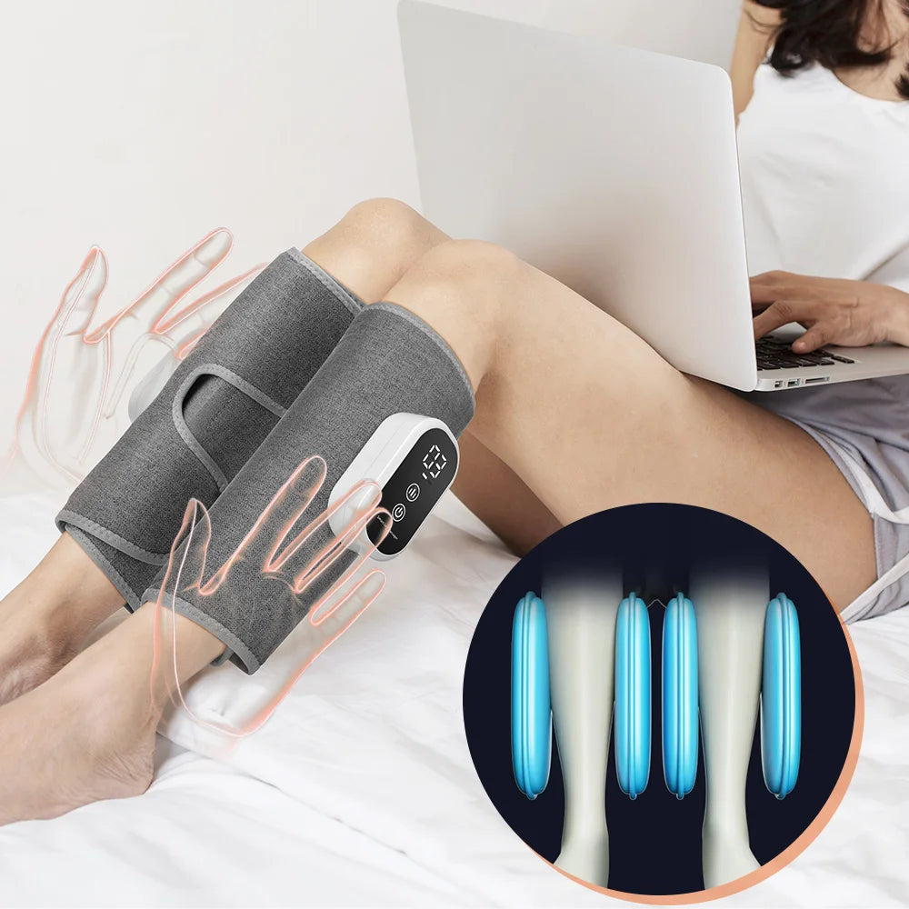 Wireless 360° Air Pressure Calf Massager — 3-Mode Airbag Leg & Foot Circulation Booster