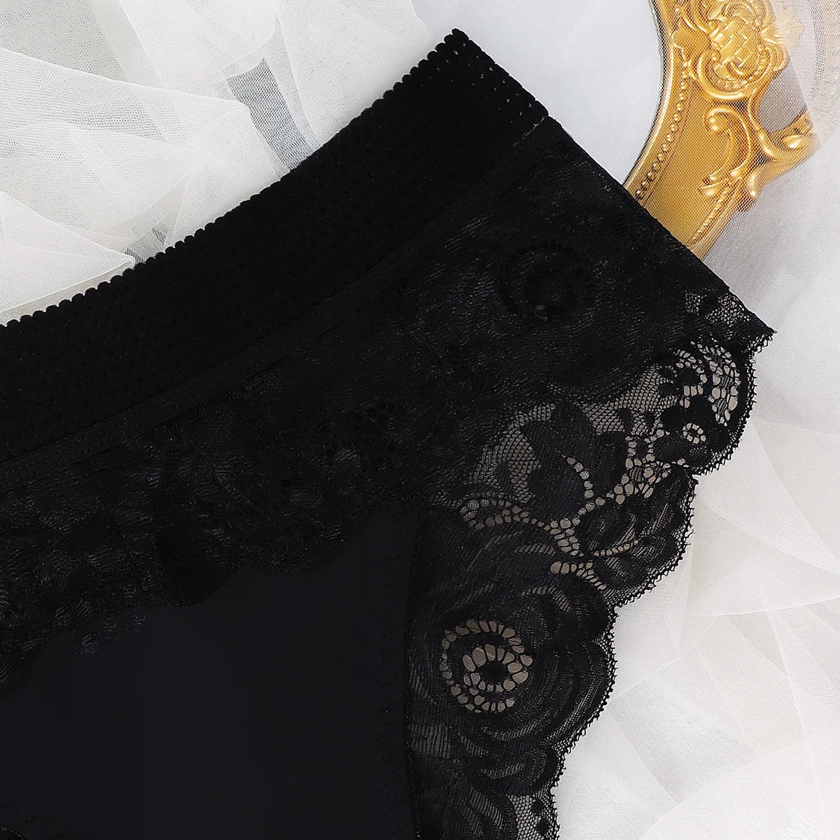Women's Low Waist Floral Lace Panties | Comfortable Soft Briefs Underwear