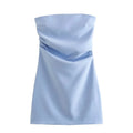 Off-Shoulder Corset Mini Dress — Ruched Backless Bodycon Party Dress