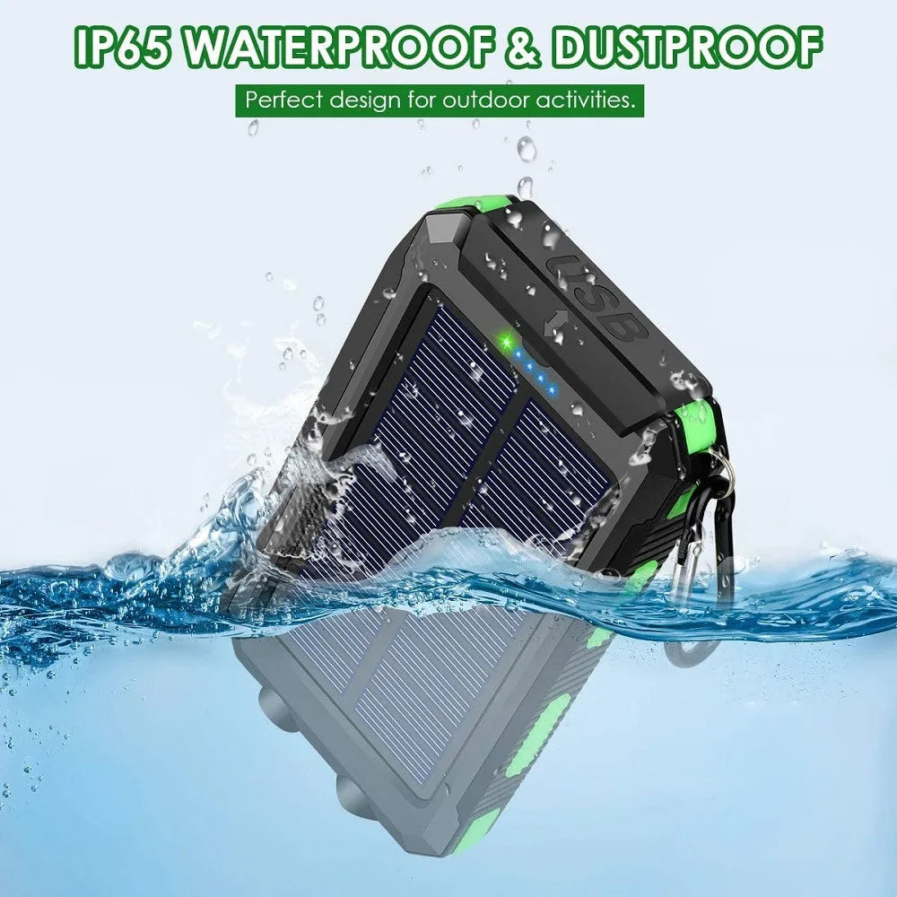 Solar Power Bank 80000mAh — Portable Outdoor Charger with Solar Panel