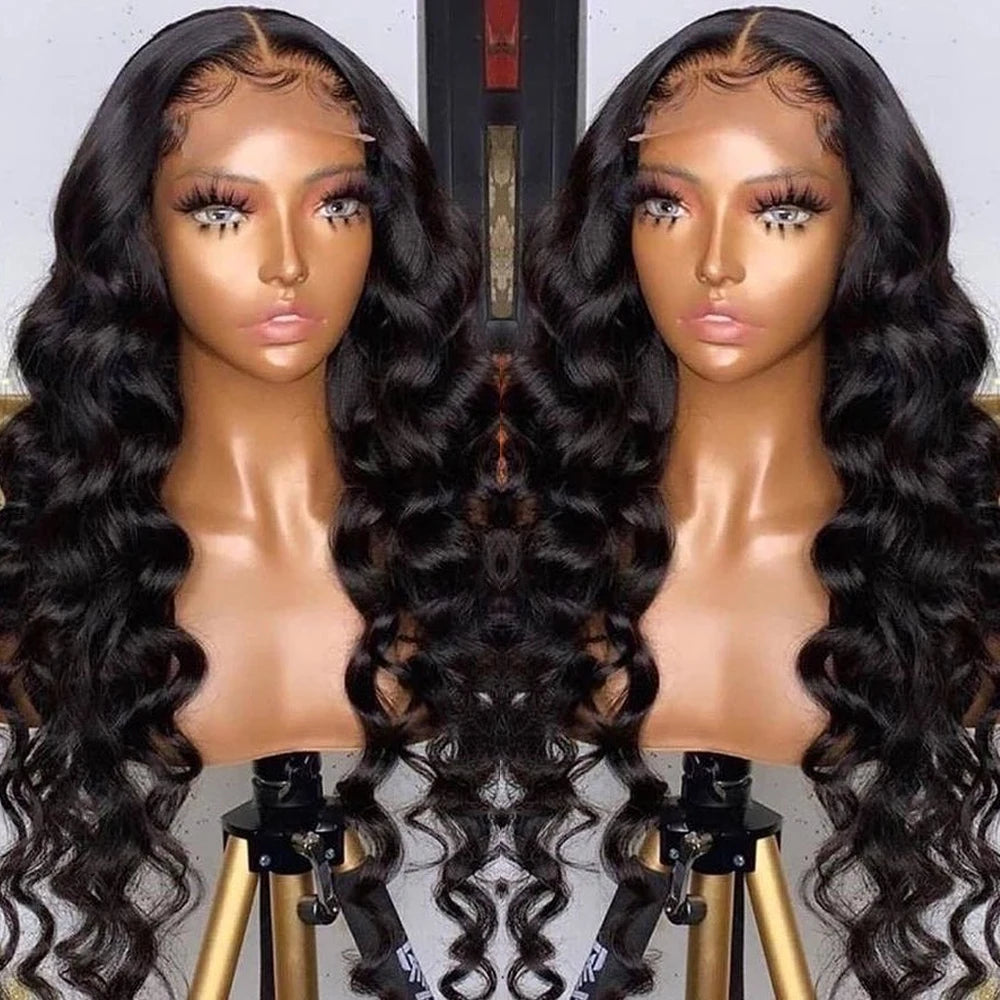 40 Inch Loose Deep Wave Lace Front Human Hair Wig Brazilian Nature Wave Curly Wigs Human Hair 13x6 HD Lace Frontal Wig For Women