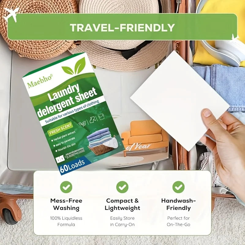 Big Clean in a Small Package — Concentrated Laundry Tablets | 30 Sheets, Fresh Scent, Zero Waste, Sensitive Skin Safe