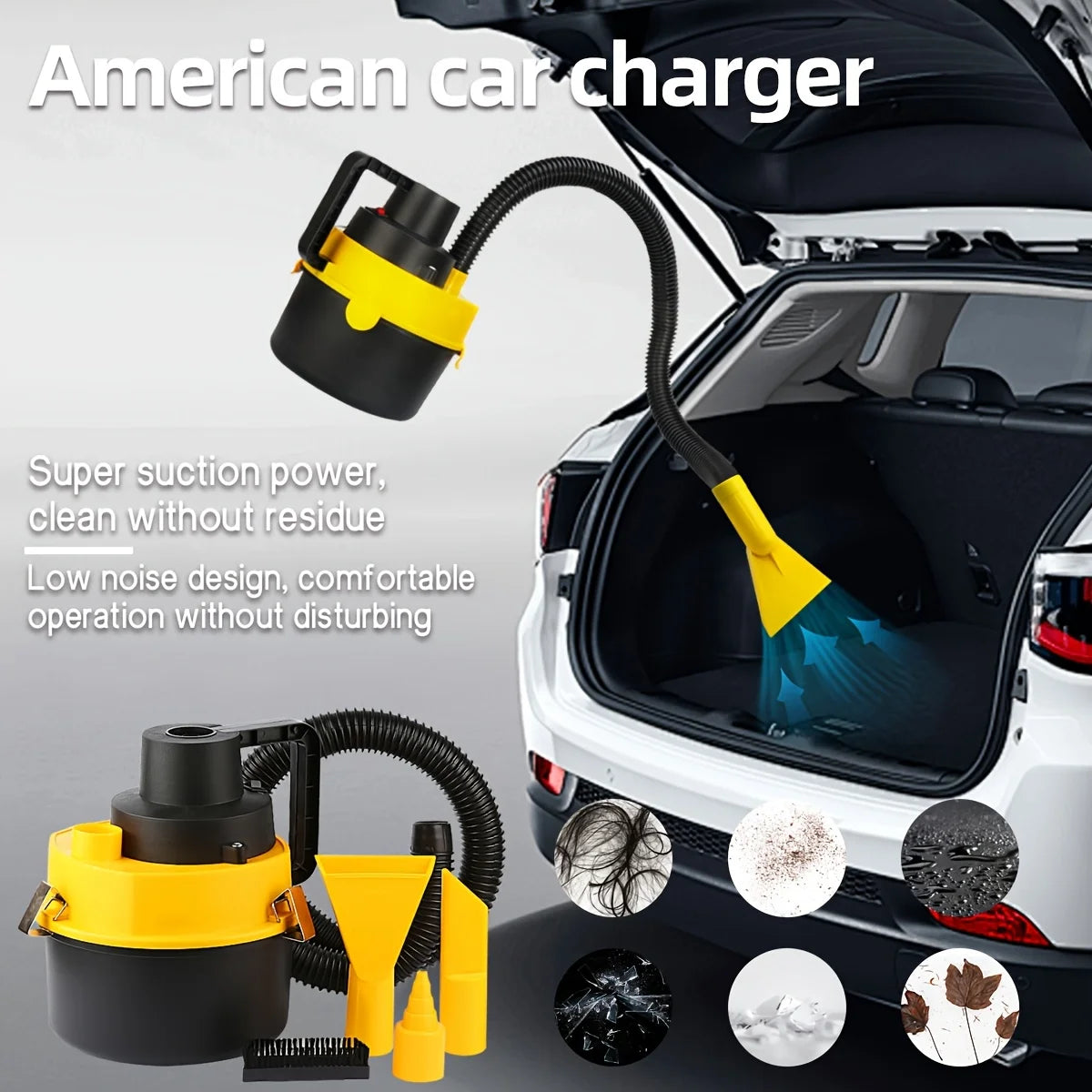 Multifunctional Portable Car Vacuum Cleaner – High Power Wet & Dry Dual Purpose for Home & Car