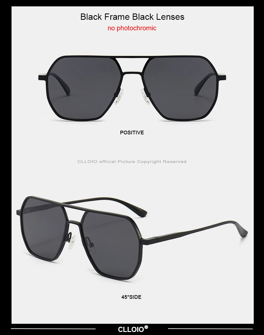 CLLOIO Anti-Glare Day & Night Vision Sunglasses | Polarized Photochromic UV400 Driving Glasses