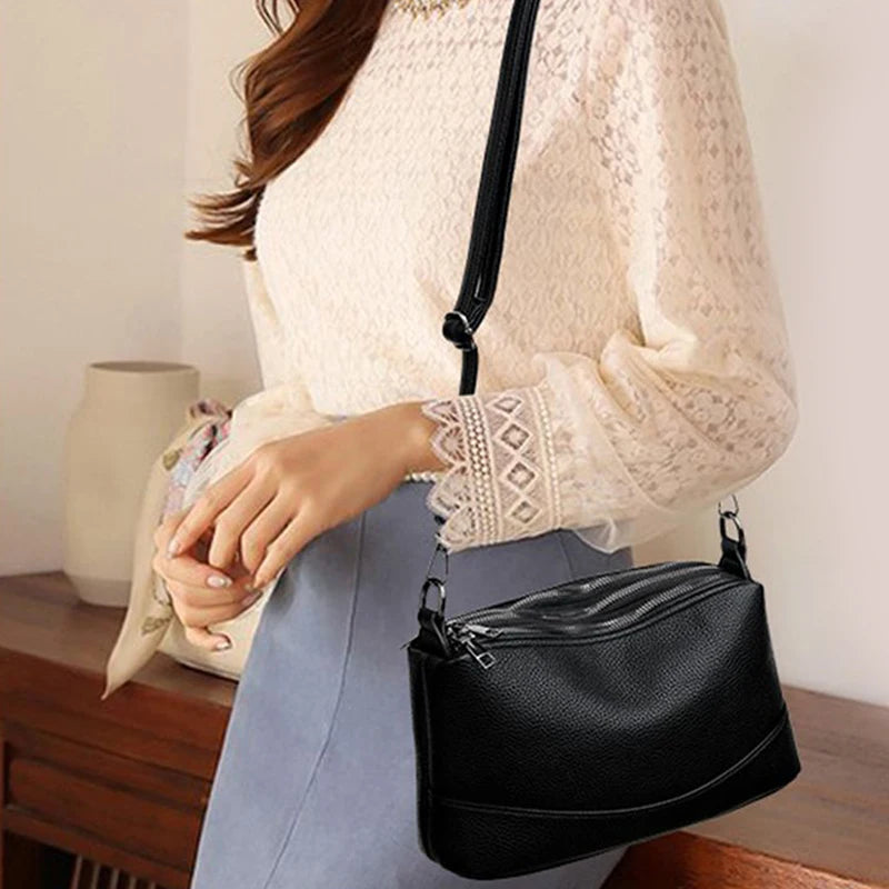 Soft PU Leather Shell Shoulder Bag – Fashion Luxury Crossbody Tote for Women