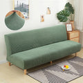 Armless Futon Sofa Bed Cover – Polar Fleece Elastic Slipcover for Folding Furniture & Bench