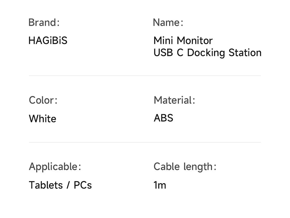 Hagibis 3.5-Inch IPS Mini Display & USB-C Hub