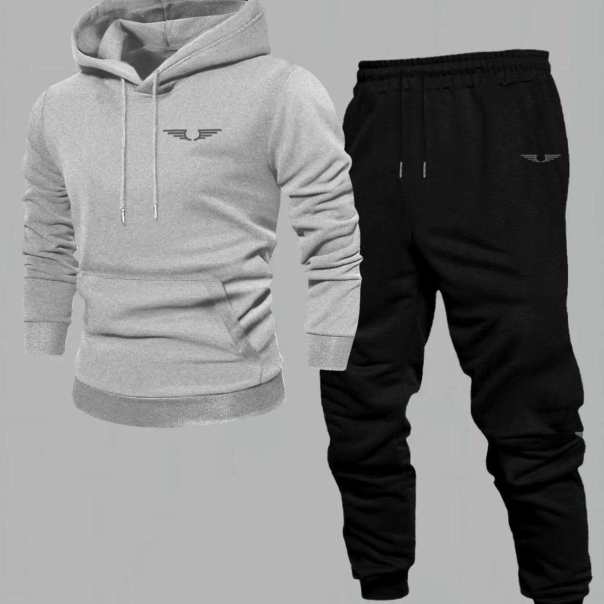 Men's American Streetwear Hooded Sweatshirt – Color Block Long Sleeve Casual Top