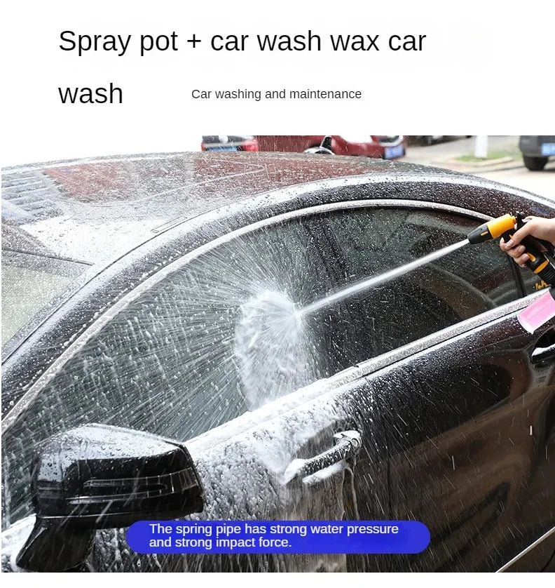 Telescopic Car Wash Gun with High-Pressure Nozzle – Extension Hose Set for Pressure Cleaner, 10m–20m Options
