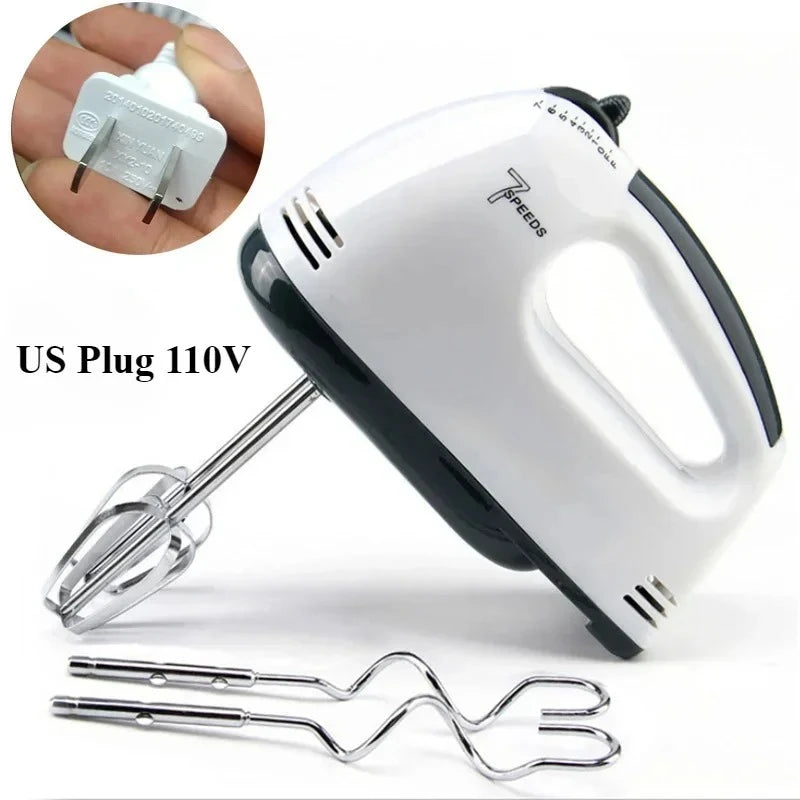 7-Speed Electric Hand Mixer – Automatic Blender for Cream, Eggs, Cake & Dough